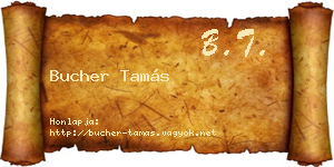 Bucher Tamás névjegykártya