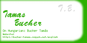 tamas bucher business card